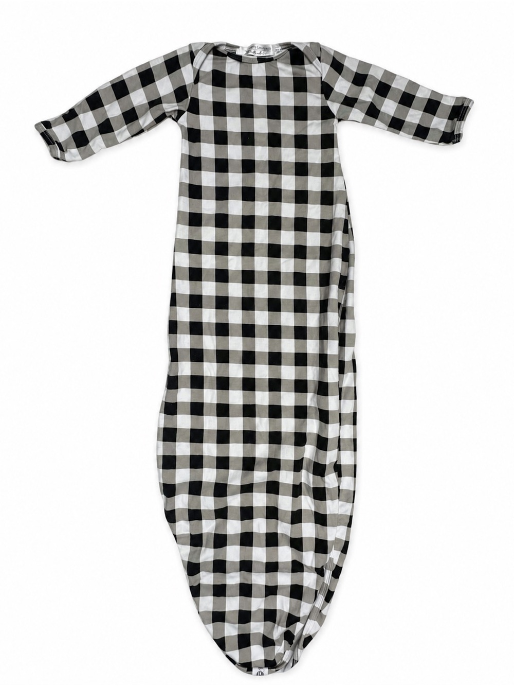 The OVer Company Black & White Buffalo Check Kids Sleep Sack - Cozy Bedtime Gown
